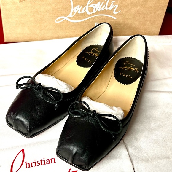 Christian Louboutin Napa Bow Mamadrague Ballet Flats 5.5 with sole protectors ❤️ - Picture 1 of 16